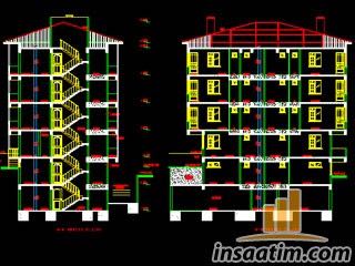 2 Adet 2 1 Daire Uzerine Apartman Projesi Dwg Insaatim Com